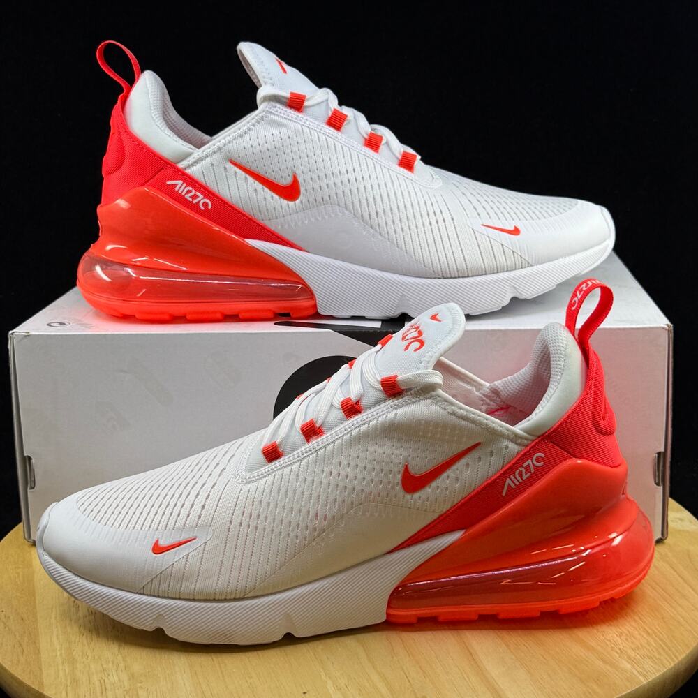 Nike Air Max 270 'White Bright Crimson' HJ3222-102 Size 10.5W/ 9M